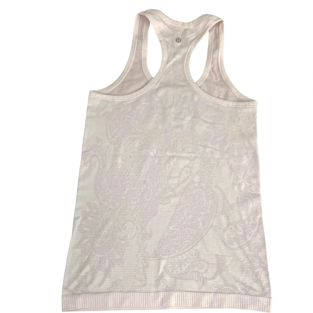 lululemon Run Swiftly Tech Racerback *Paisley‎ Heathered Pretty Pink Sz 4